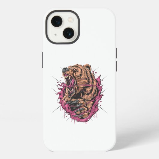 Angry Beer Roar | Fierce Wildlife Phone Case" iPhone Hoesje (Achterkant)
