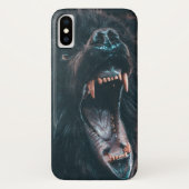 Angry Beer Teeth Black Beer Growl Case-Mate iPhone Case (Achterkant)