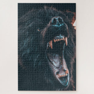Angry Beer Teeth Black Beer Growl Legpuzzel
