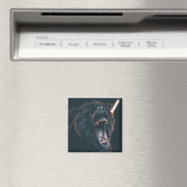 Angry Beer Teeth Black Beer Growl Magneet (Insitu (Vaatwasser))