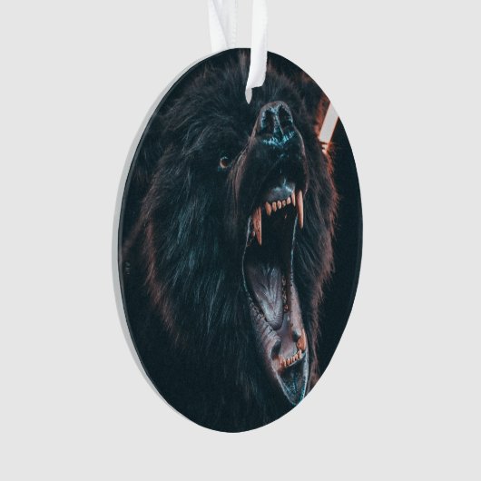 Angry Beer Teeth Black Beer Growl Ornament (voorkant)