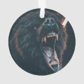 Angry Beer Teeth Black Beer Growl Ornament (achterkant)