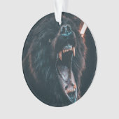 Angry Beer Teeth Black Beer Growl Ornament (voorkant)