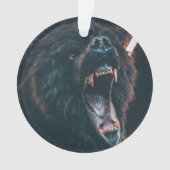 Angry Beer Teeth Black Beer Growl Ornament (voorkant)