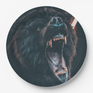 Angry Beer Teeth Black Beer Growl Papieren Bordje