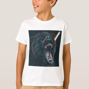 Angry Beer Teeth Black Beer Growl T-shirt