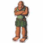 Angry Bigfoot Glaring Funny Car Truck Sticker (Voorkant)