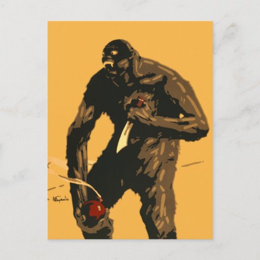 Angry Bigfoot met Knife en Bomb! Briefkaart (Voorkant)