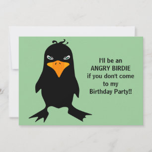 Angry Birdie Birthday Party Kaart
