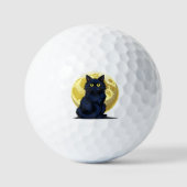 Angry black cat golfballen (Voorkant)