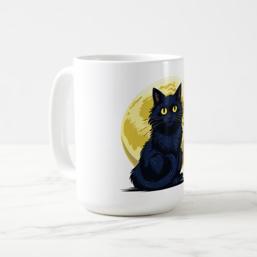 Angry black cat koffiemok (Voorkant links)