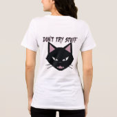 Angry Black Cat - Slanke minimalistische "PROBEER Tri-Blend Shirt (Achterkant)
