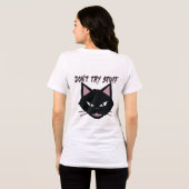 Angry Black Cat - Slanke minimalistische "PROBEER Tri-Blend Shirt (Achterkant volledig)