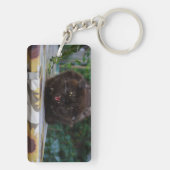 Angry Black Cat Sleutelhanger (achterkant)