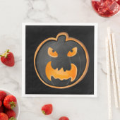 ANGRY BLACK ORANGE HALLOWEEN PUMPKIN SERVET (Insitu)