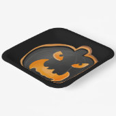 ANGRY BLACK ORANJE HALLOWEEN PUMPKIN PAPIEREN BORDJE (Gebogen)