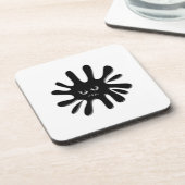 Angry Black Paint Splatter Bier Onderzetter (Linkerzijde)