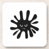 Angry Black Paint Splatter Bier Onderzetter (Voorkant)