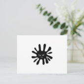 Angry Black Paint Splatter Briefkaart (Staand voorkant)