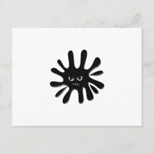 Angry Black Paint Splatter Briefkaart