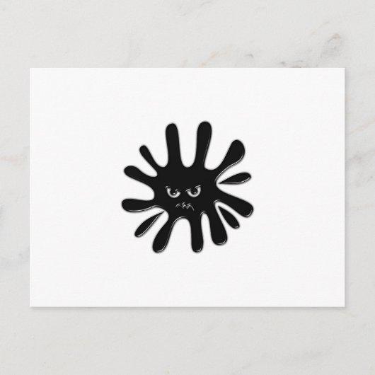 Angry Black Paint Splatter Briefkaart (Voorkant)