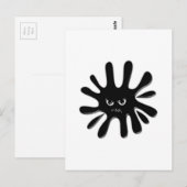 Angry Black Paint Splatter Briefkaart (Voorkant / Achterkant)