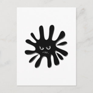 Angry Black Paint Splatter Briefkaart