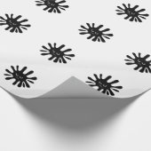 Angry Black Paint Splatter Cadeaupapier (Hoek)