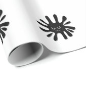 Angry Black Paint Splatter Cadeaupapier (Rol Hoek)