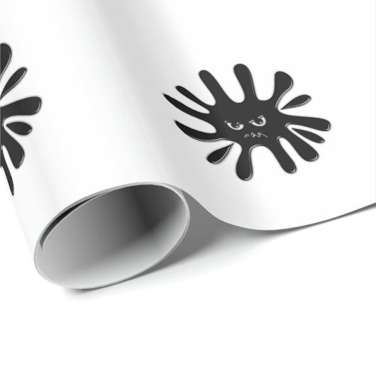 Angry Black Paint Splatter Cadeaupapier (Rol Hoek)