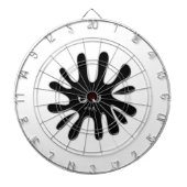 Angry Black Paint Splatter Dartbord (Voorkant)