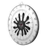 Angry Black Paint Splatter Dartbord (Voorkant Rechts)