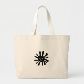 Angry Black Paint Splatter Grote Tote Bag (Voorkant)