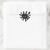 Angry Black Paint Splatter Hart Sticker (Tas)