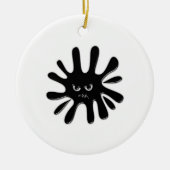 Angry Black Paint Splatter Keramisch Ornament (Voorkant)