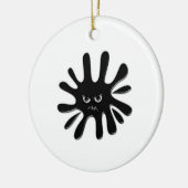 Angry Black Paint Splatter Keramisch Ornament (Links)