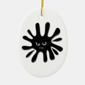 Angry Black Paint Splatter Keramisch Ornament (Voorkant)