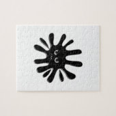 Angry Black Paint Splatter Legpuzzel (Horizontaal)