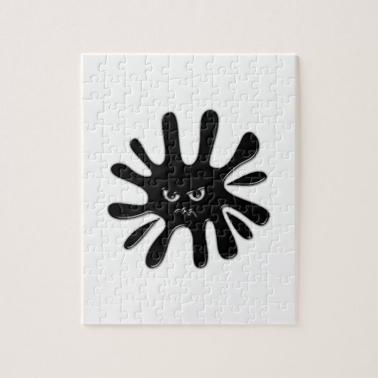 Angry Black Paint Splatter Legpuzzel (Verticaal)
