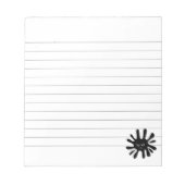 Angry Black Paint Splatter Lined Notitieblok (Voorkant)