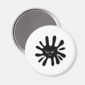 Angry Black Paint Splatter Magneet (Voorkant / Achterkant)