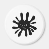 Angry Black Paint Splatter Magneet (Voorkant)