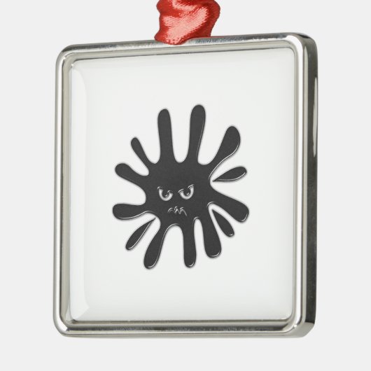 Angry Black Paint Splatter Metalen Ornament (Links)