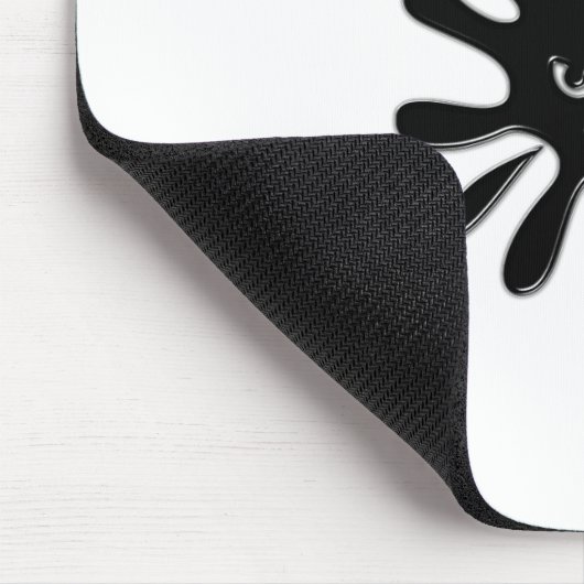 Angry Black Paint Splatter Muismat (Hoek)