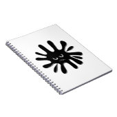 Angry Black Paint Splatter Notitieboek (Rechterzijde)