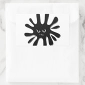 Angry Black Paint Splatter Rechthoekige Sticker (Tas)