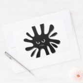 Angry Black Paint Splatter Rechthoekige Sticker (Envelop)