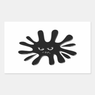 Angry Black Paint Splatter Rechthoekige Sticker
