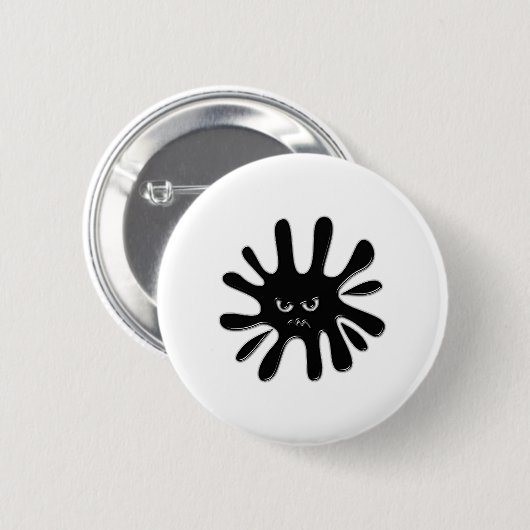 Angry Black Paint Splatter Ronde Button 5,7 Cm (Voorkant /achterkant)