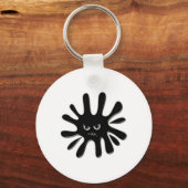 Angry Black Paint Splatter Sleutelhanger (Voorkant)